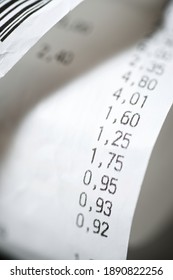 Close-up of a purchase receipt.
