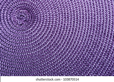 Close-up of purple food stands. The spiral structure. The top left.