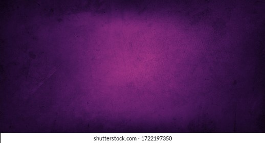 Closeup Of Purple Textured Concrete Background. Dark Edges  