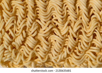 Close-up Raw Asian Instant Noodles, Ready-to-go Food And Economical Of The ASEAN People Image On White Background