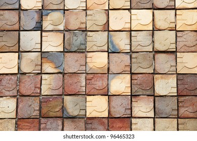 Closeup of Red brick wall pattern background