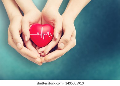 Close-up red Heart in hands, love concept - Shutterstock ID 1435885913