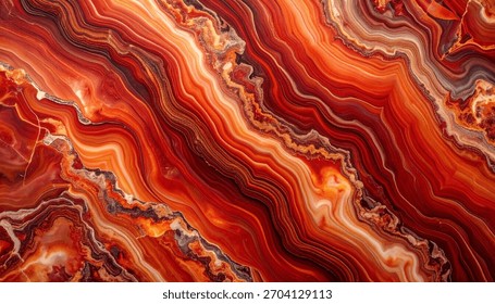 "Close-up Red Jasper marble pattern with polished red-brown earthy veins, perfect for digital backgrounds and interior design."