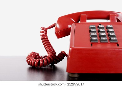 Close-up Of Red Phone