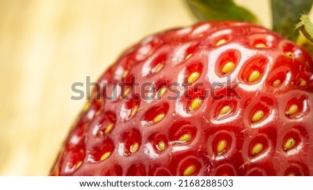 close-up red strawberry  detailed wallpaper
