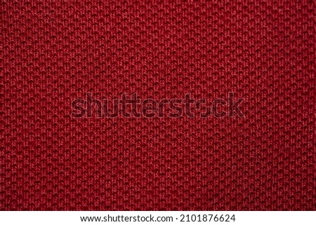 Close-up of red texture fabric cloth textile background