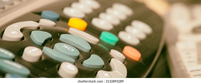 Close-up of Remote Controller. Techo object