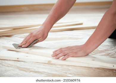 A close-up of renovation at home, horizontal - Shutterstock ID 210360976