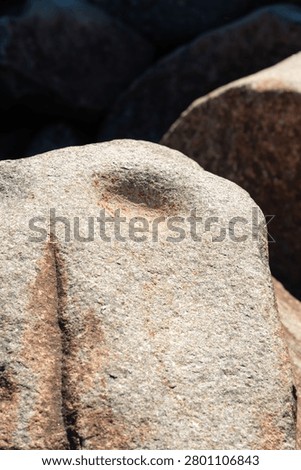 Closeup of the ringing rocks in Upper Black Eddy, Pennsylvania, USA.