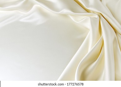 Closeup Of Rippled Silk Fabric