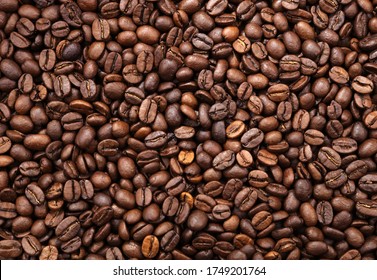 Closeup of roasted coffee beans - Shutterstock ID 1749201764