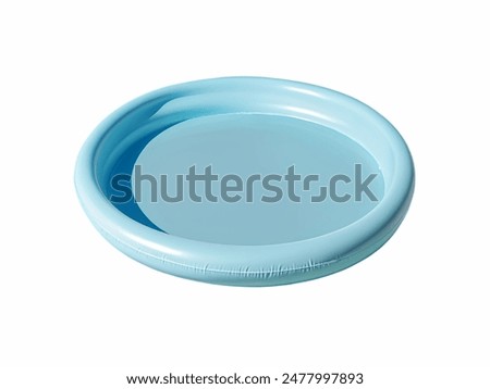 Similar – Image, Stock Photo Inflated blue round paddling pool with sand and water on gray asphalt on a construction site with barrier in springtime sunshine in the city center of Wuppertal in North Rhine-Westphalia, Germany