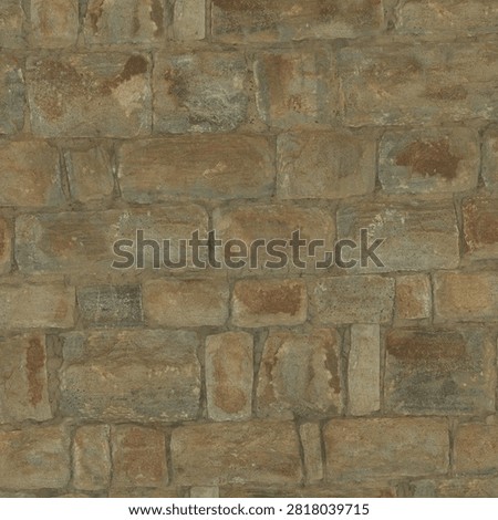 A close-up of a rustic masonry wall constructed from rectangular ashlar stones with weathered grout.