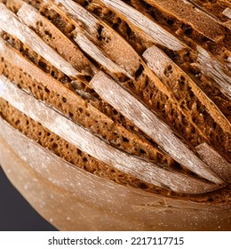 Closeup Rye Sourdough Bread Loaf 