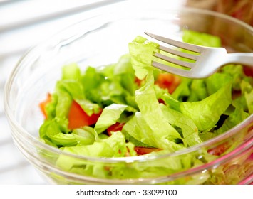 closeup of salad