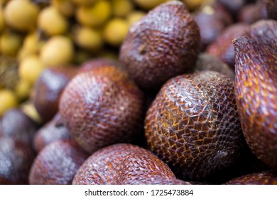 Closeup Of Salak Or Snake Fruit At A Street Market In Kuala Lumpur