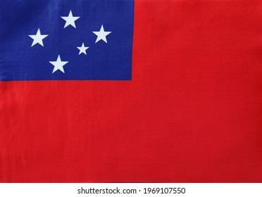 Close-up Of The Samoan Flag