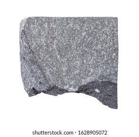 Closeup Of Sample Of Natural Mineral From Geological Collection - Unpolished Slate Rock Isolated On White Background