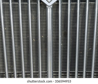 Close-up Of A Semi Truck Grill