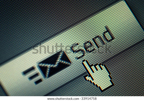 Closeup Send Button Na Hand Mouse Stock Photo 33914758 | Shutterstock