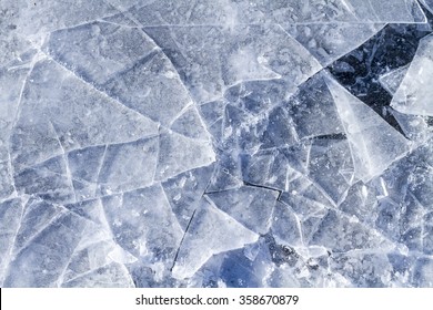 Closeup Of Shattered Ice