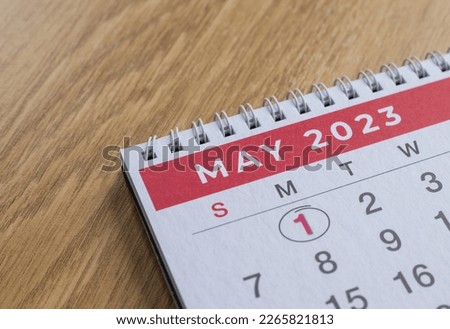 Closeup shot of a 2023 calendar, 