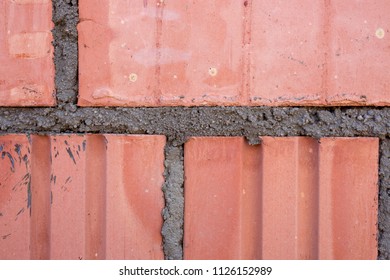 Close-up shot of Brick wall pattern texture background