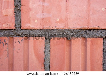 Close-up shot of Brick wall pattern texture background