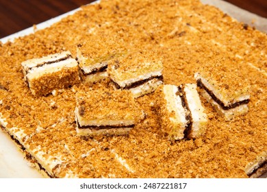 A closeup shot of a cake.