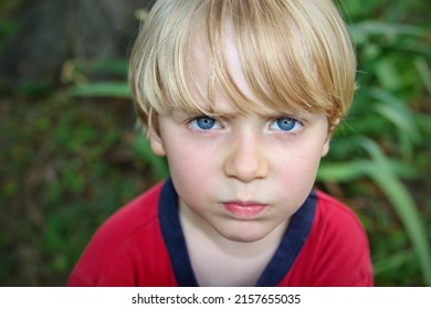 Closeup Shot Child Male Sad Frustrated Stock Photo 2157655035 ...