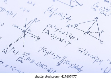 Closeup shot of complex math formulas on whiteboard. - Powered by Shutterstock - Get 15% off with code: PIKWIZARD15
