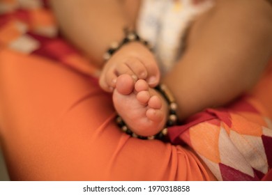 A Closeup Shot Of Feet Of An Indian Baby Girl, Mumbai, India