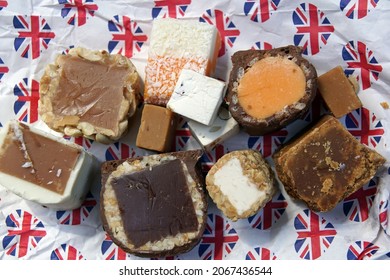 A Closeup Shot Of Fudges In The Fudge Shop