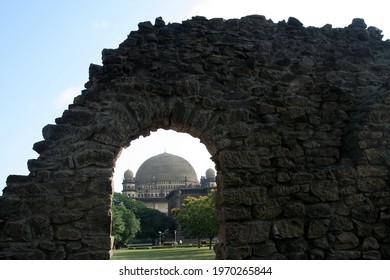 A Closeup Shot Of Gol Gumbaz With A Whispering Gallery, Bijapur, Karnataka, India