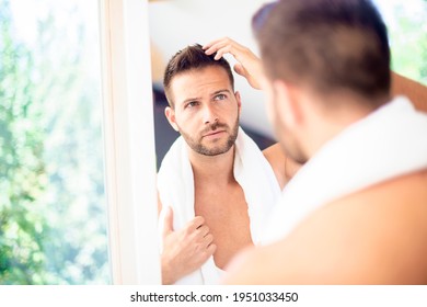 Man With His Hair Images, Stock Photos & Vectors 