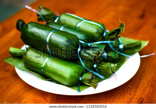 Closeup Shot Ketupat Daun Pisang On Stock Photo Edit Now 1118583056