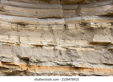 A Closeup Shot Of Layers Of The Sedimentary Rock Formation