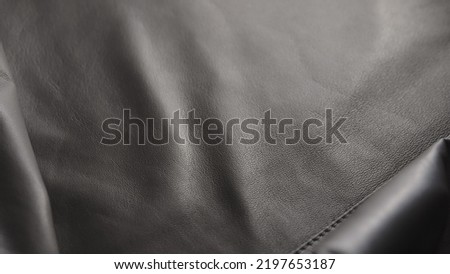 Closeup shot of leather jacket