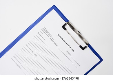 A Closeup Shot Of A Legally Binding Maintenance Work Document