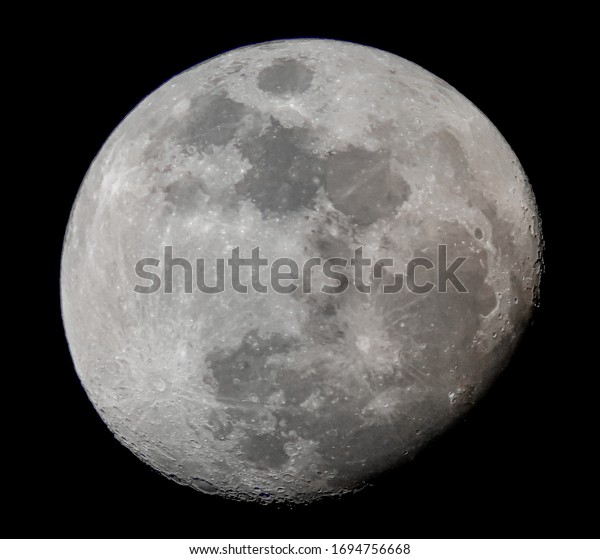 close-up shot of moon on Clear\
sky
