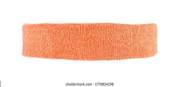 Closeup shot of narrow training headband isolated on a white background. Hair accessories for fitness.