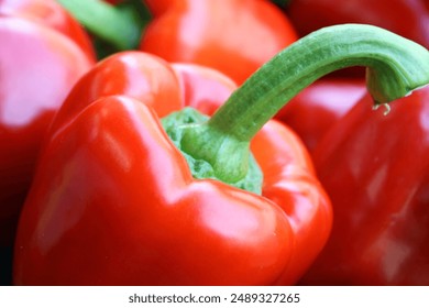 A closeup shot of a red bell pepper - Powered by Shutterstock