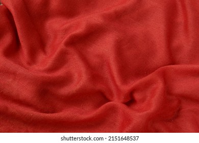 A Closeup Shot Of A Red Cotton Fabric