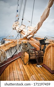 Close-up shot   sailing vessel