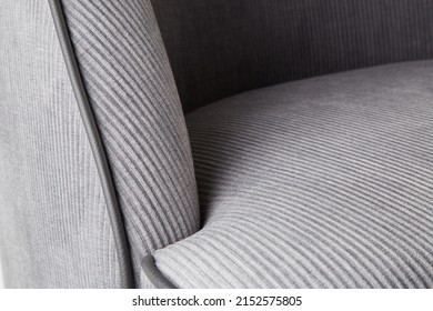 A Closeup Shot Of A Soft Tub Chair Isolated On A White Background