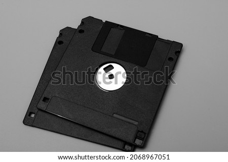 Closeup shot of stack of floppy disks 
