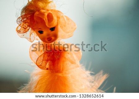 Closeup shot of a toy doll
