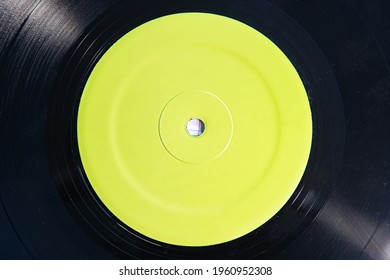 Close-up Shot Of Vinyl Record Label