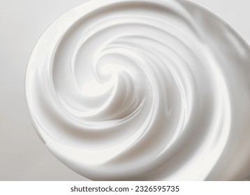 A Close-Up Shot of White Liquid Swirl