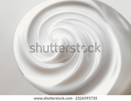 A Close-Up Shot of White Liquid Swirl Foto stock © 
